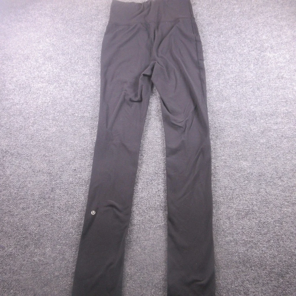 Lululemon Pants Womens‎ 6 Black Ankle Straight Leg Yoga Pockets Pull On Athletic